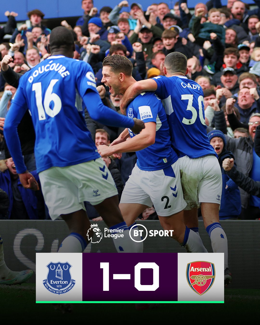 Highlights: Everton 1-0 Arsenal